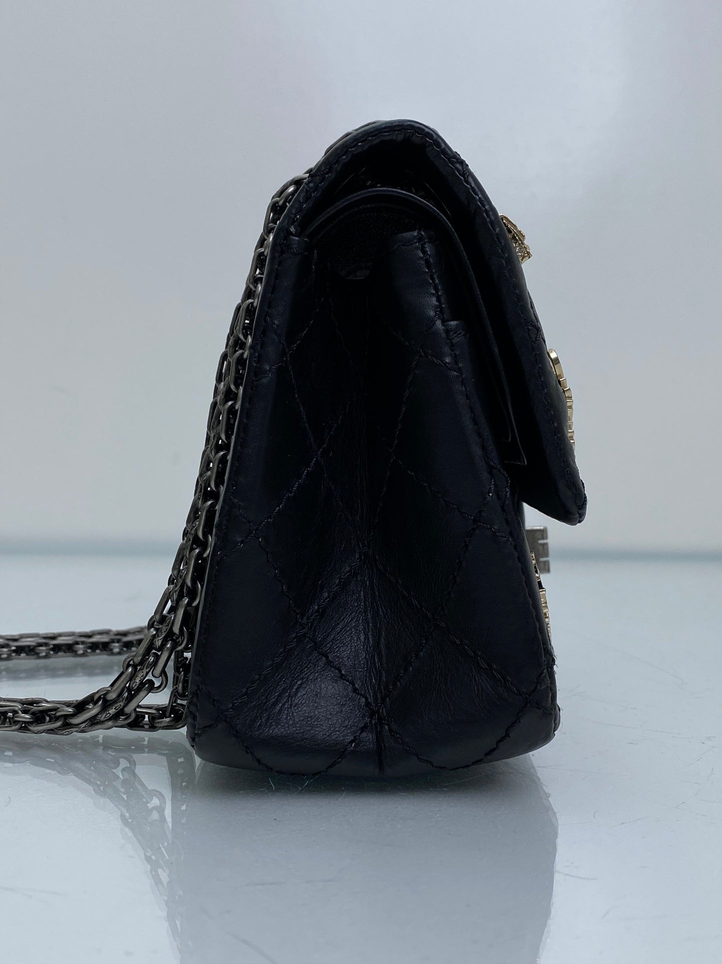 Chanel Black Small 2.55 Reissue Lucky Charms Calfskin Bag RHW