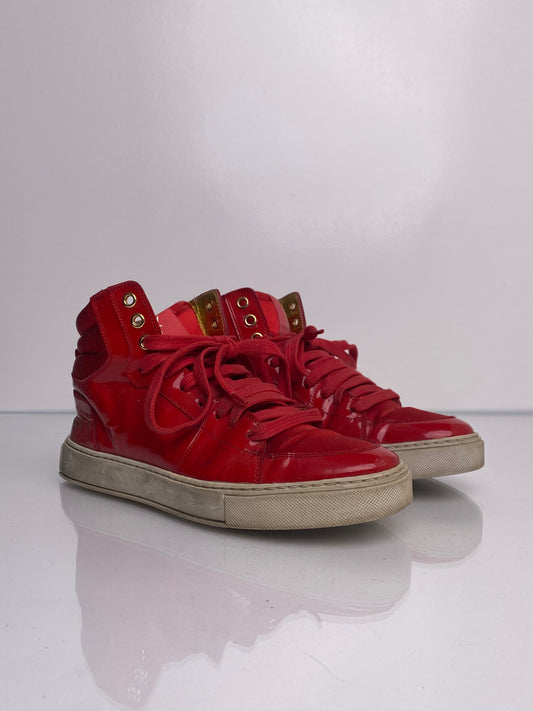 YSL Red Patent Leather Sneakers, 7