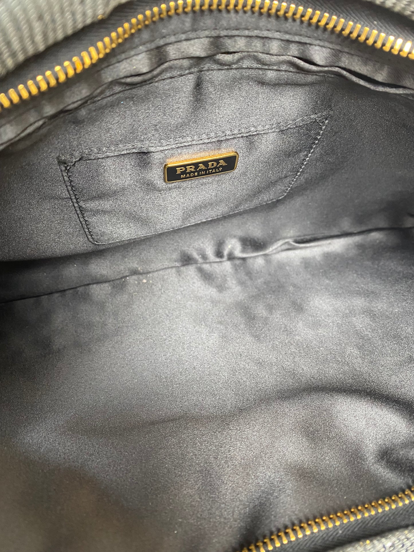 Prada Black & Silver Ombré Sequin Clutch GHW