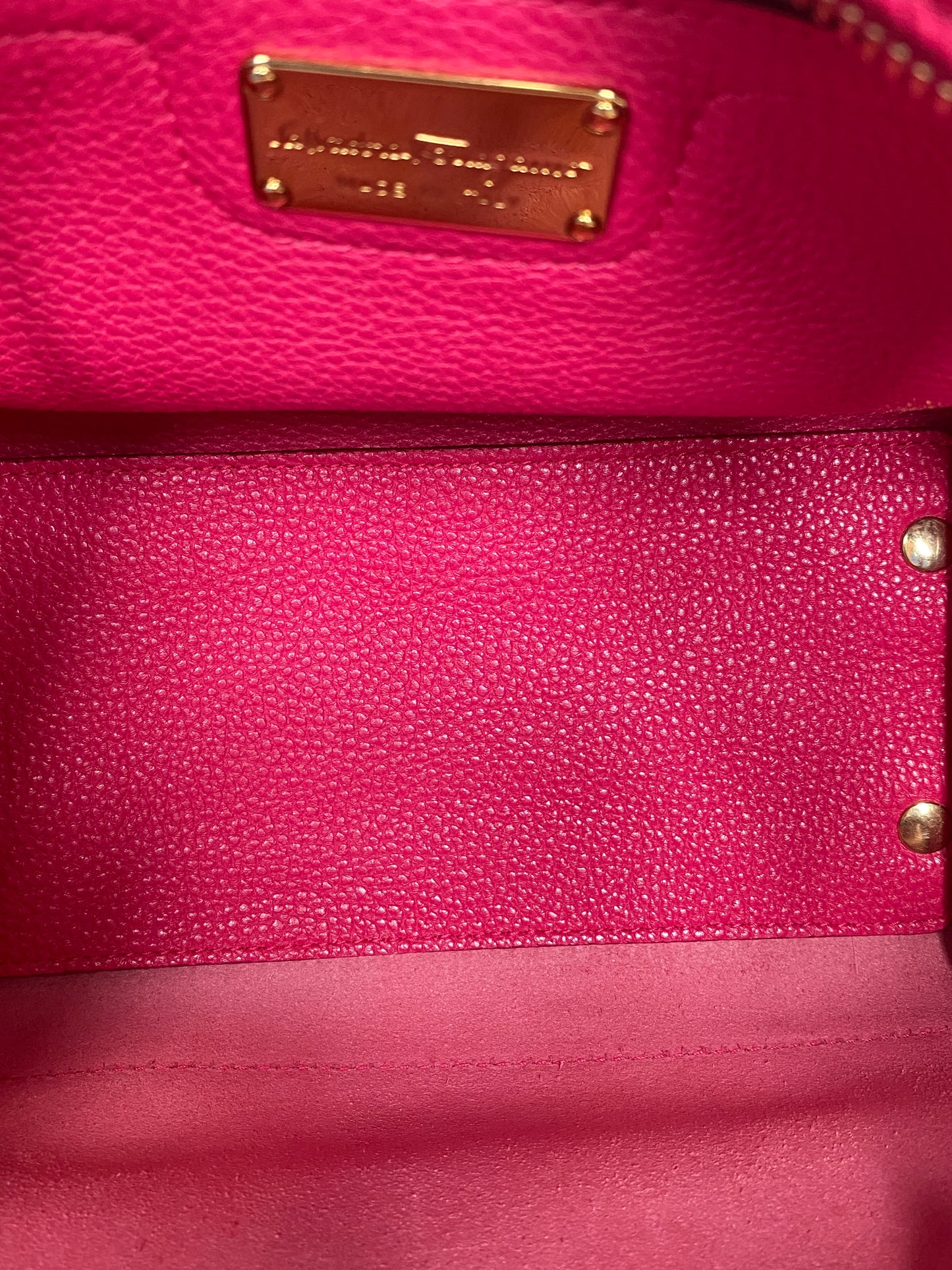 Salvatore Ferragamo Pink Small Crossbody Tote GHW