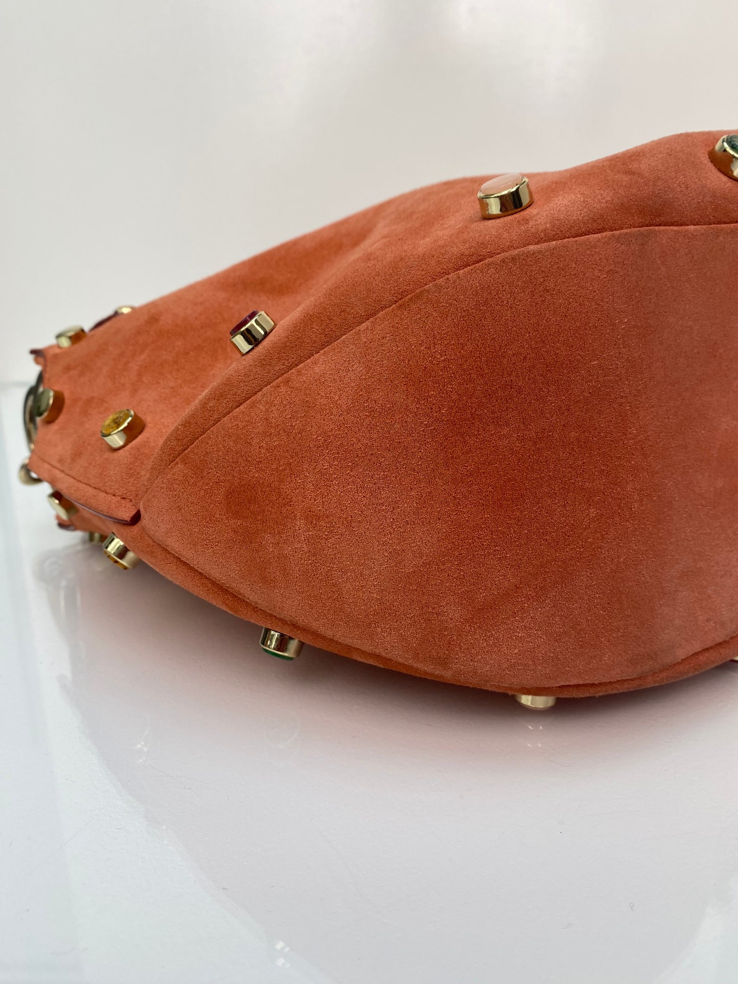 Jimmy Choo Orange Suede Hobo Bag (As Is)