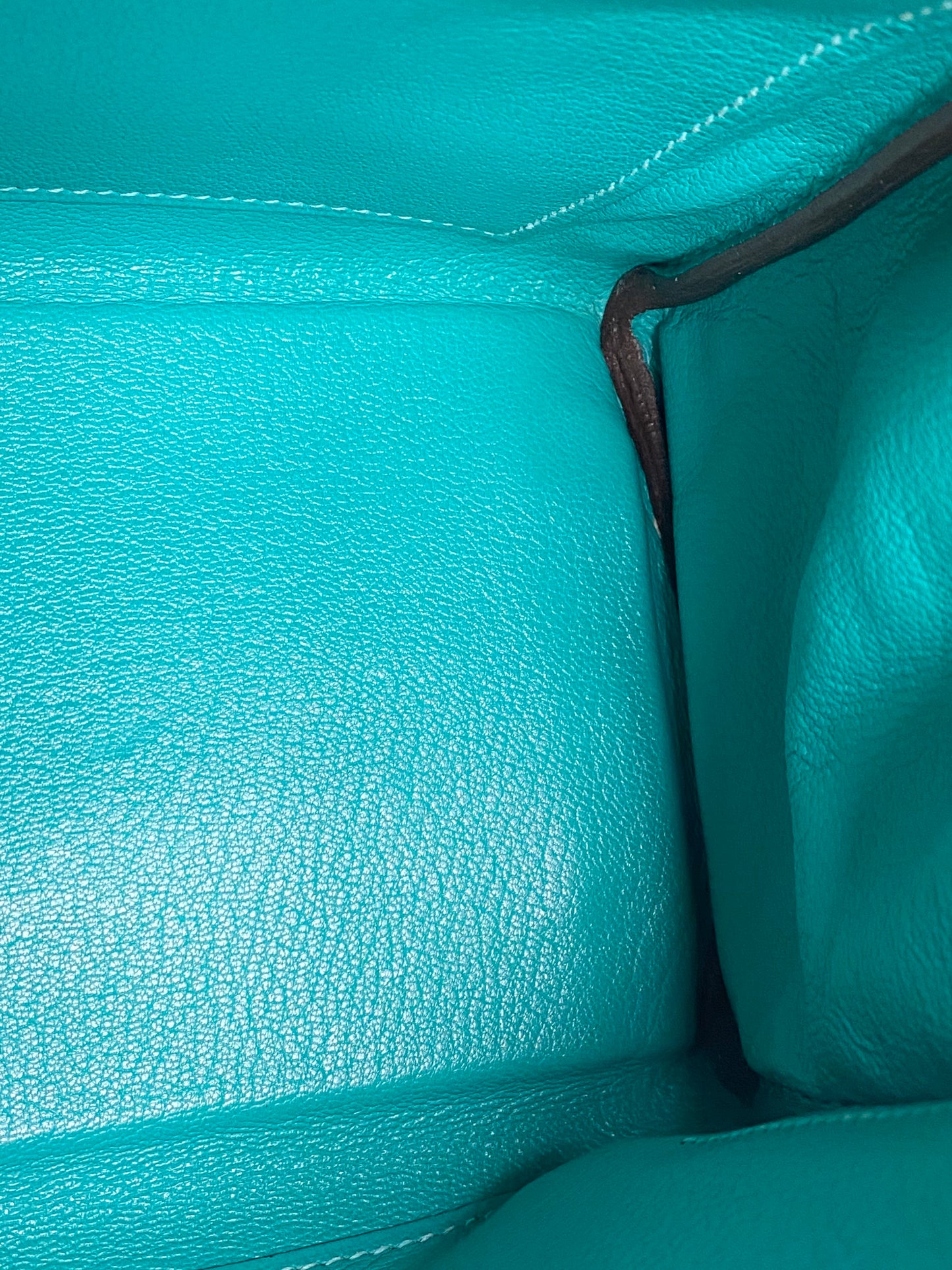 Hermes Kelly 28 Lagoon Chèvre PHW #L