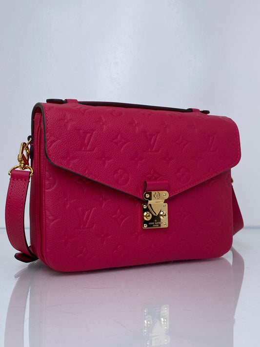 Louis Vuitton Pochette Motis Raspberry Empriente Bag GHW