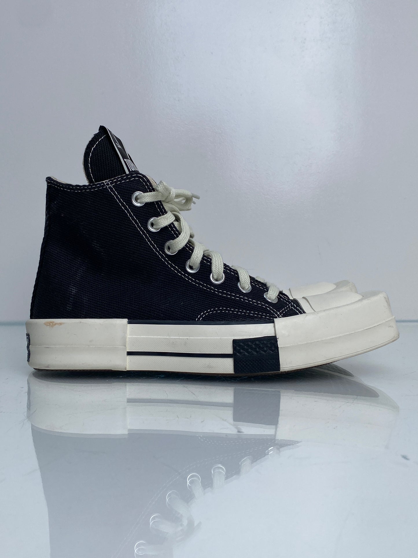 Converse X Rick Owens TURBODRK Chuck 70 Black & White High-Top Sneakers, Men's 6/Womens 8