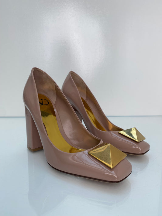 Valentino Pink One Stud Heels, 37