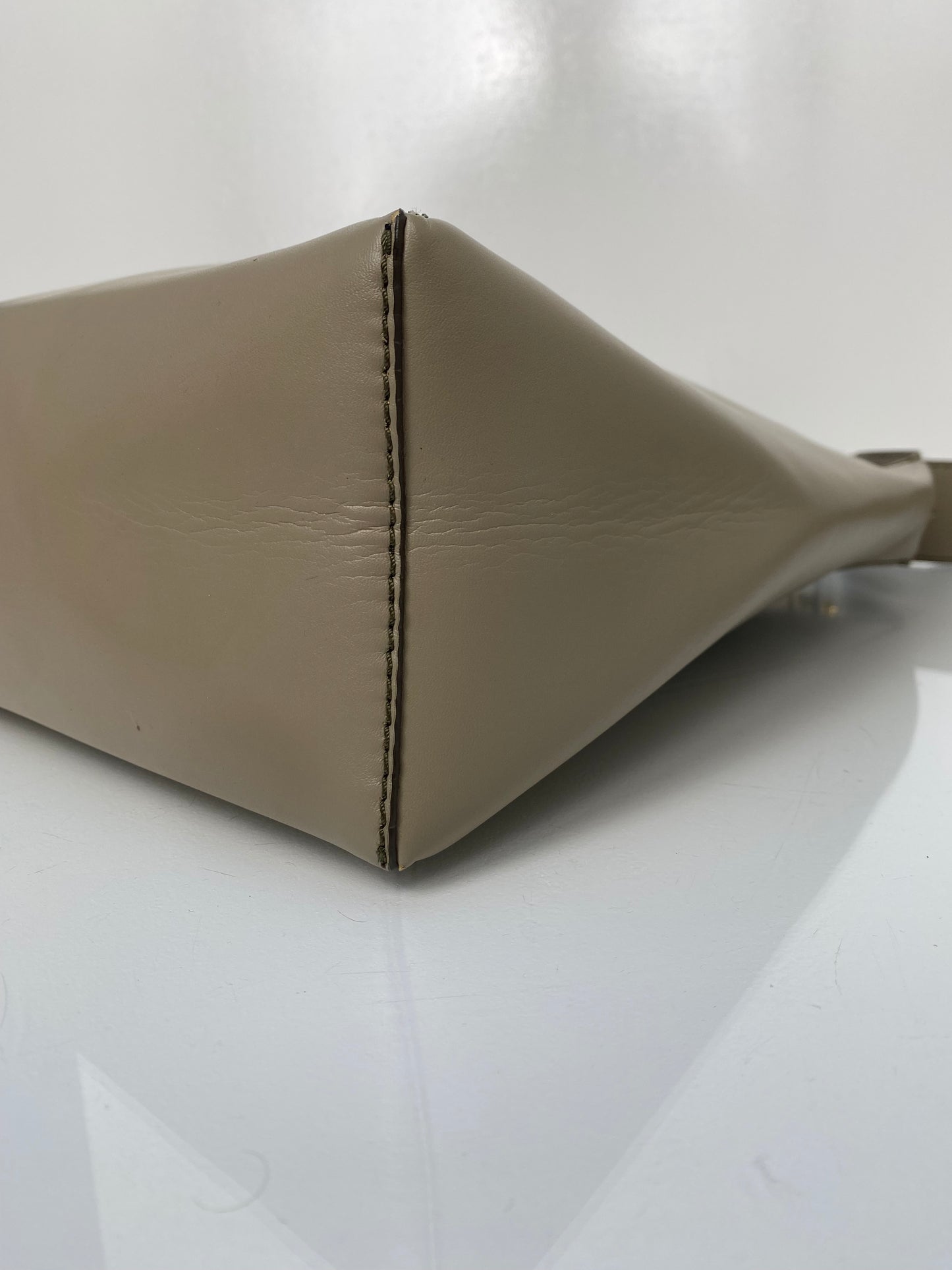 Stella McCartney Taupe/ Grey Eco Braided-Strap Medium Hobo Bag GHW