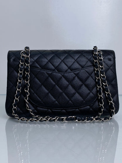 Chanel Black Caviar Classic Medium Flap Bag SHW