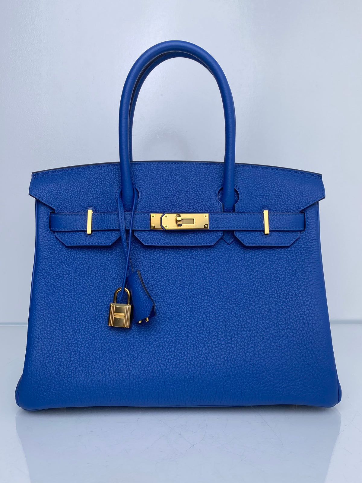 Hermes Birkin 30 Bleu Zellige Togo GHW #U
