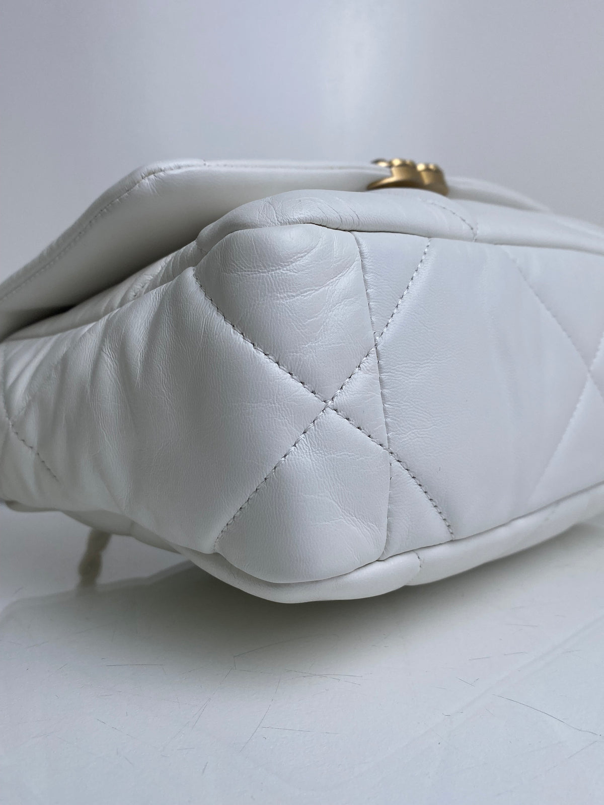 Chanel White Calfskin Small 19 Bag TTHW #30
