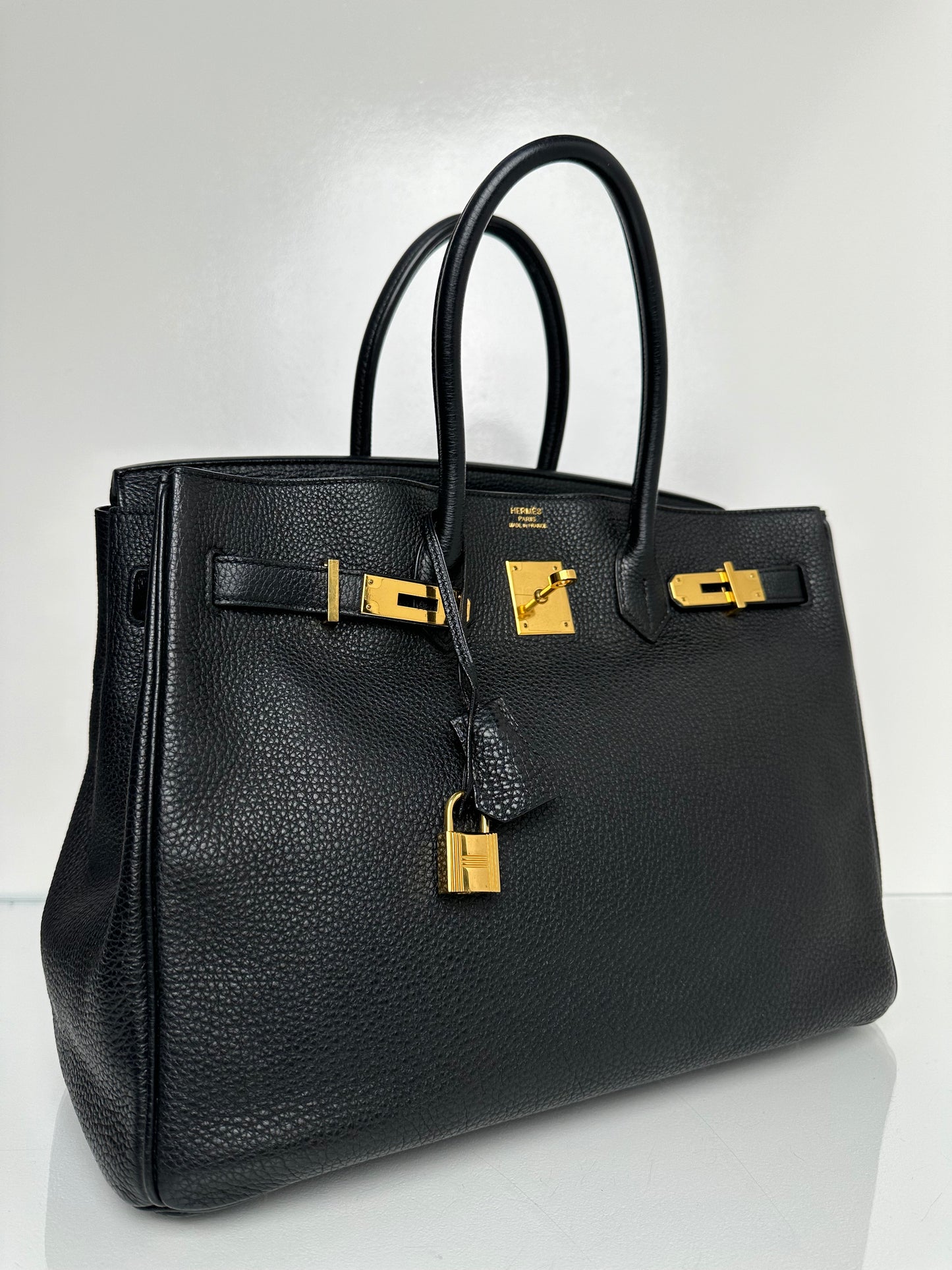 Hermes Birkin 35 Black Togo GHW #Q