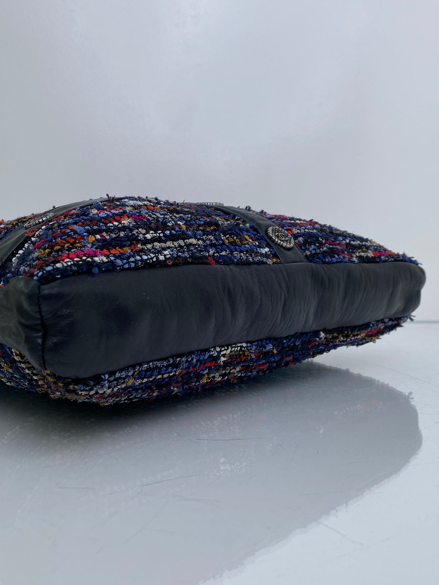 Chanel Black, Blue, & Red Tweed Girl Tote Bag RHW