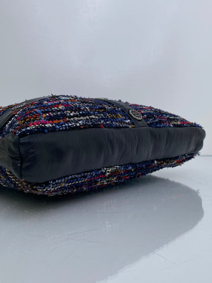 Chanel Black, Blue, & Red Tweed Girl Tote Bag RHW