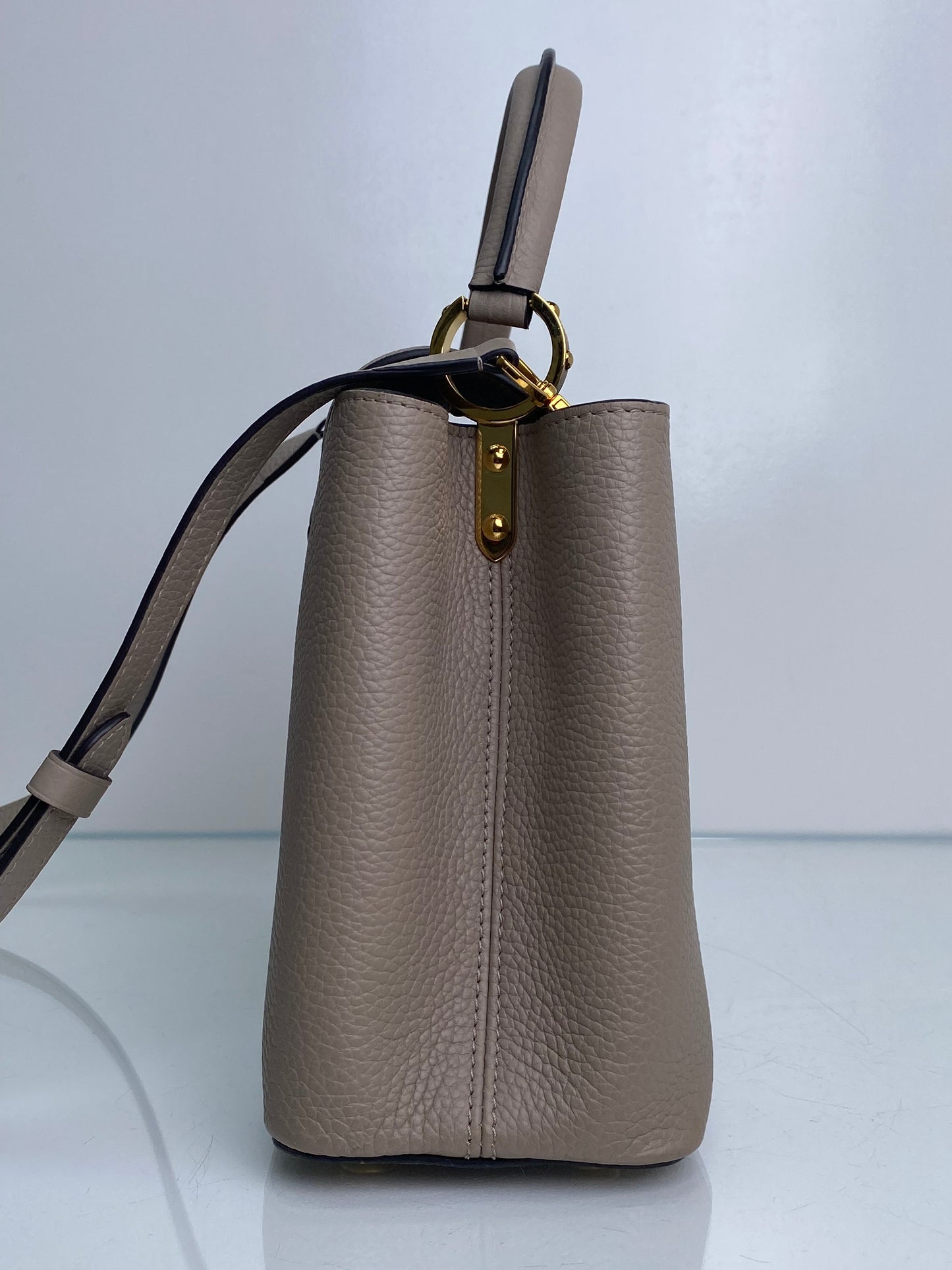 Louis Vuitton Galet Capucines Bag MM w/ Strap GHW