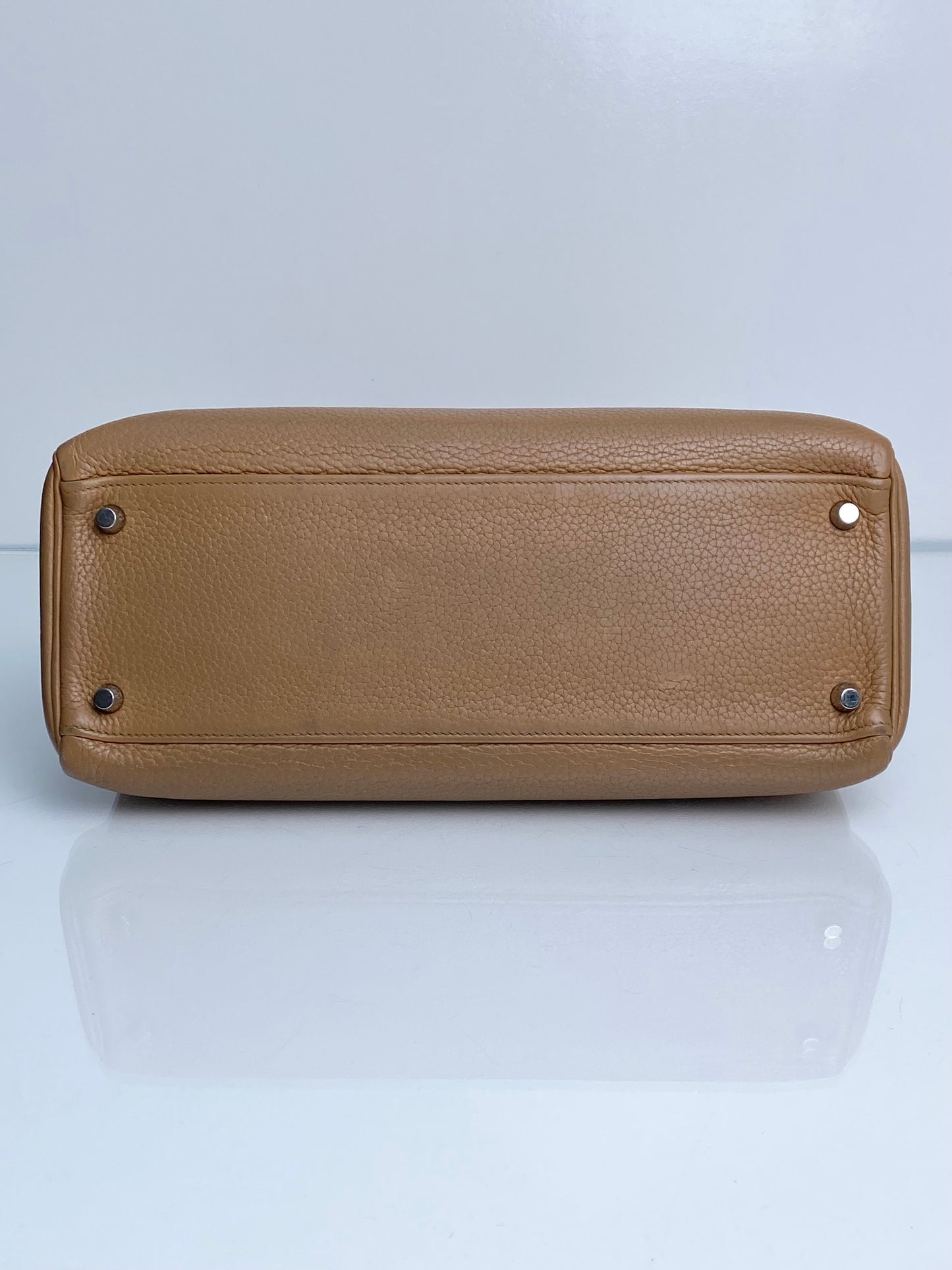 Hermes Kelly 32 Tabac Camel Clemence PHW #M