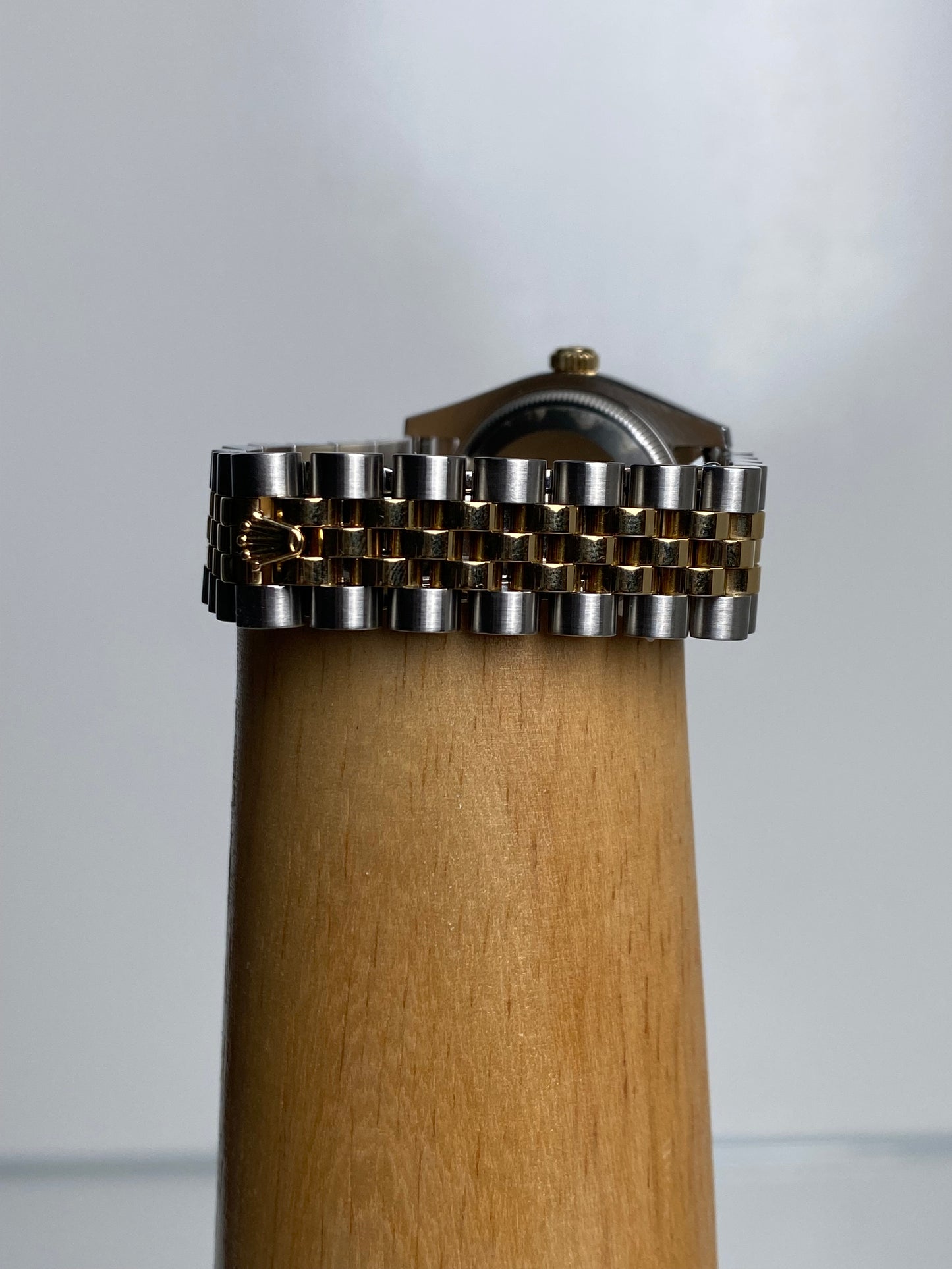 Rolex Two-Toned Champagne Floral Datejust Watch, 31