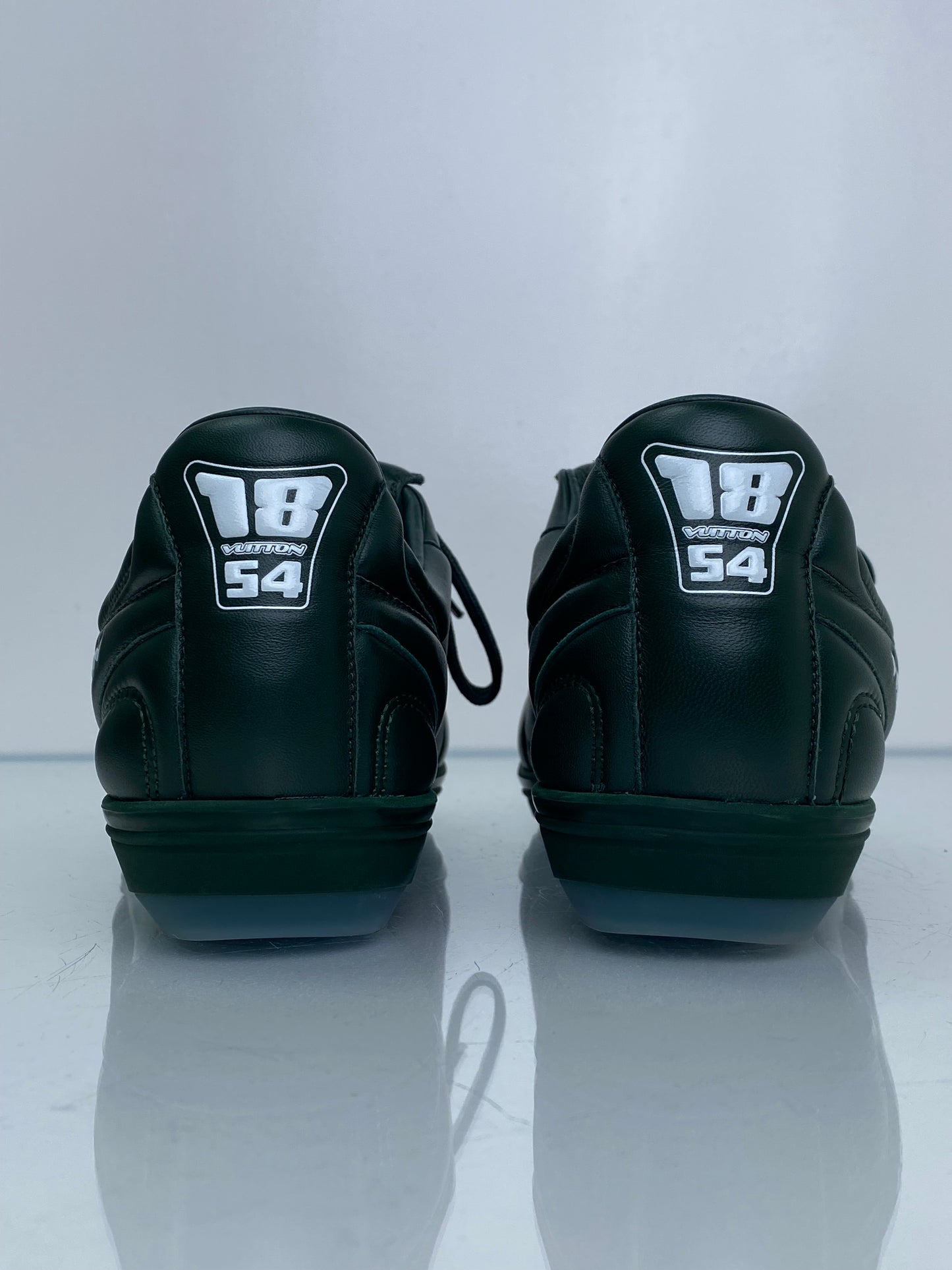 Louis Vuitton Dark Green Footprint Soccer Sneakers, M6/W8
