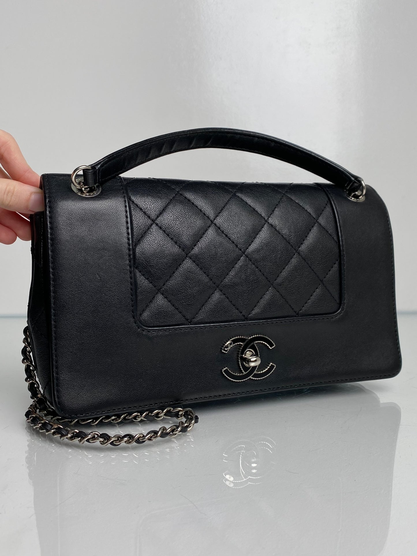 Chanel Black Mademoiselle Flap Bag SHW