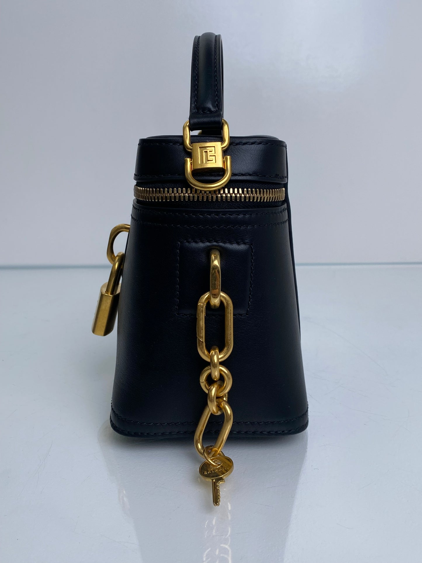 Balmain Black Pulse Vanity Bag GHW