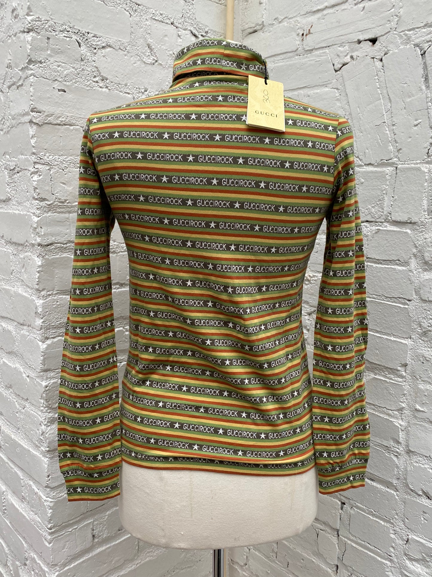 Gucci Kids “Rock” Multicolor Striped Turtleneck, 12Y