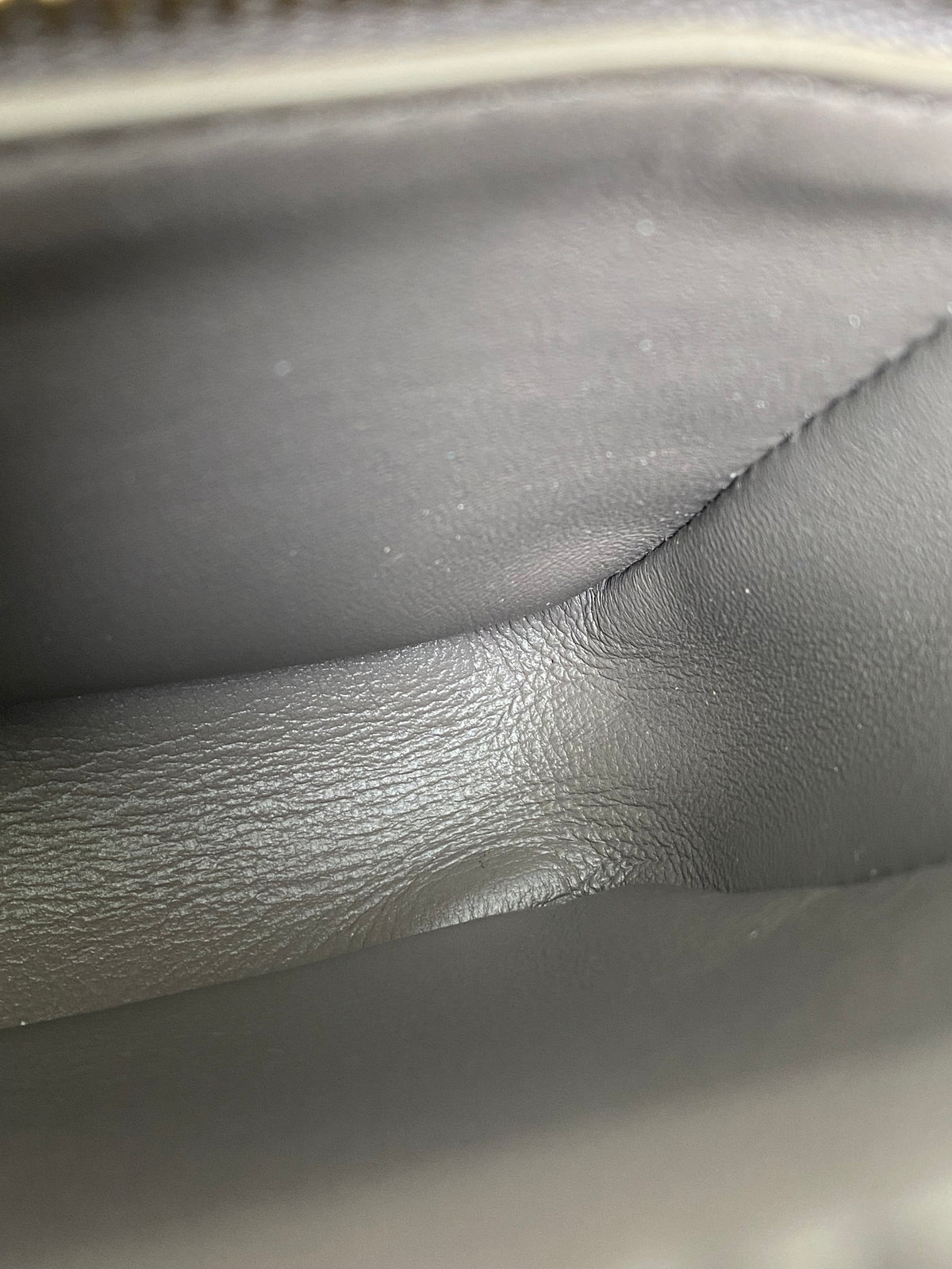 Celine Teen Pebble Grey Triomphe Bag in Shiny Calfskin