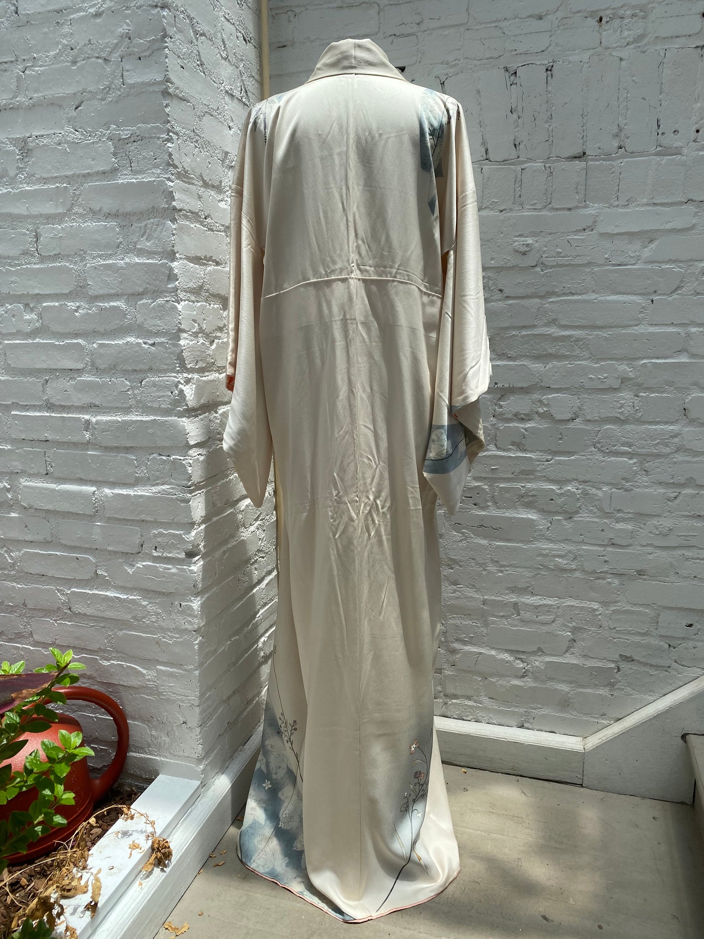 Cream Floral/Pink Ombre Kimono As is