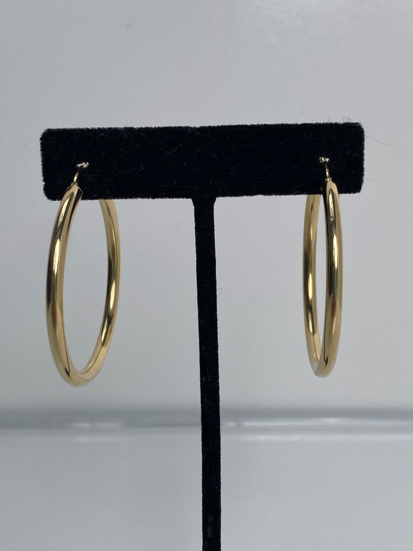 14KY Large Pierced Hoop Earrings