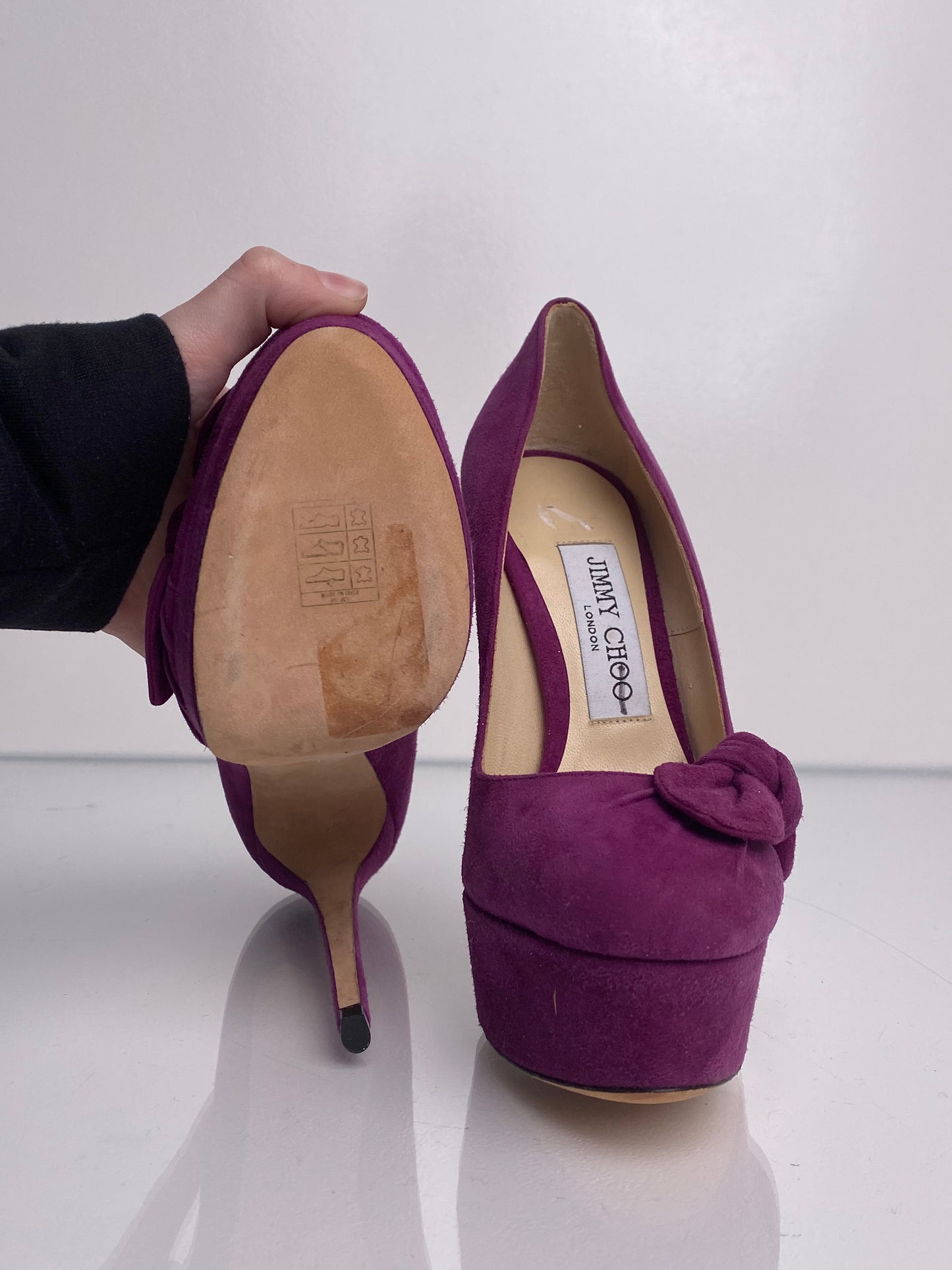 Jimmy Choo Purple Velvet Heels, 35