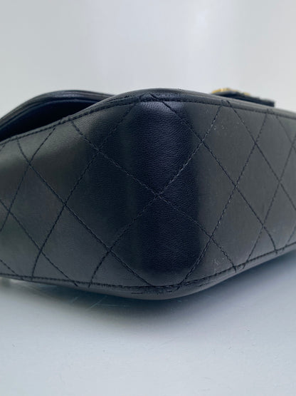 Chanel Navy & Black Elegant CC Medium Flap Bag GHW