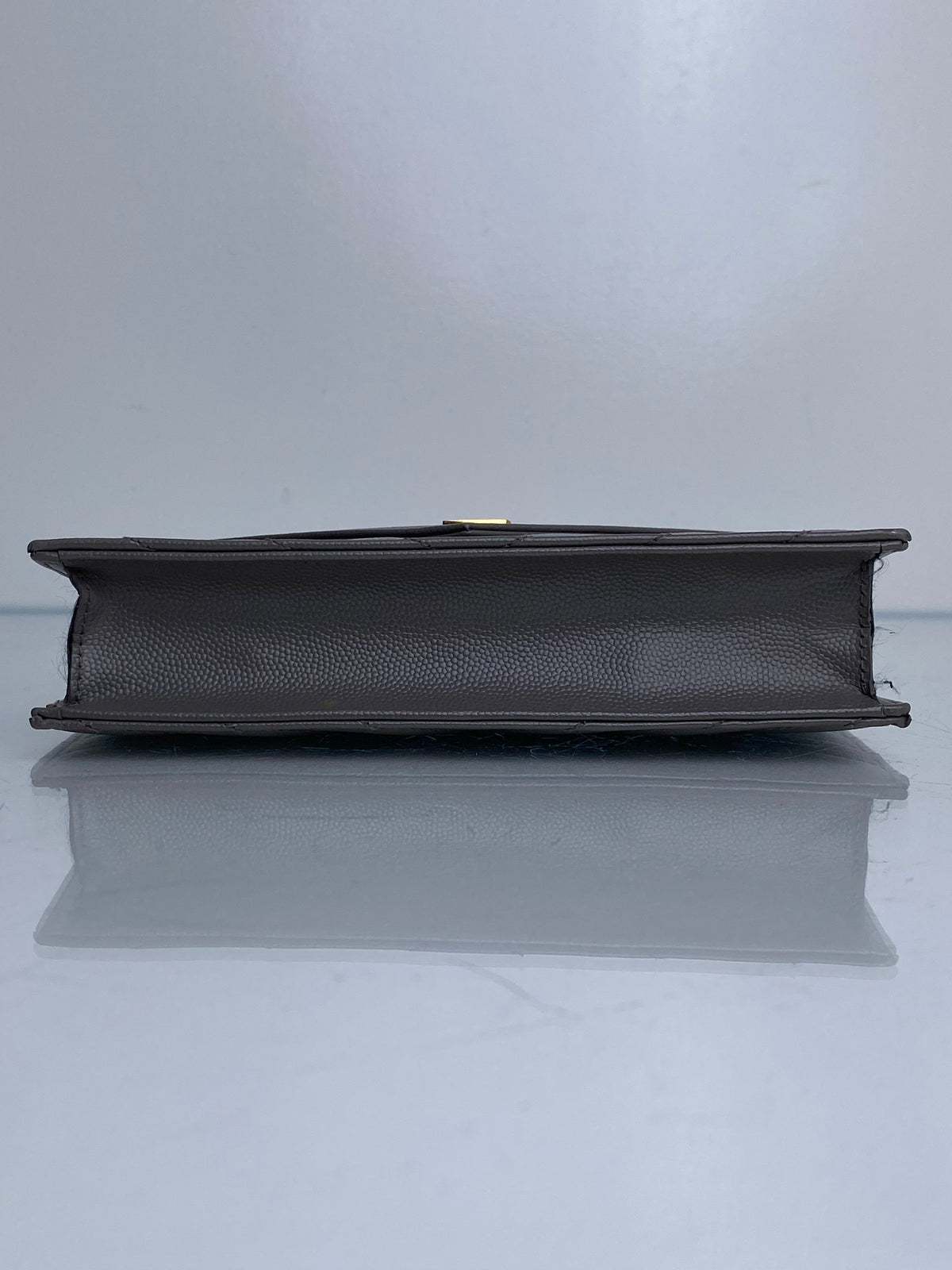 Saint Laurent Urban Grey Cassandre Chain Wallet Bag GHW