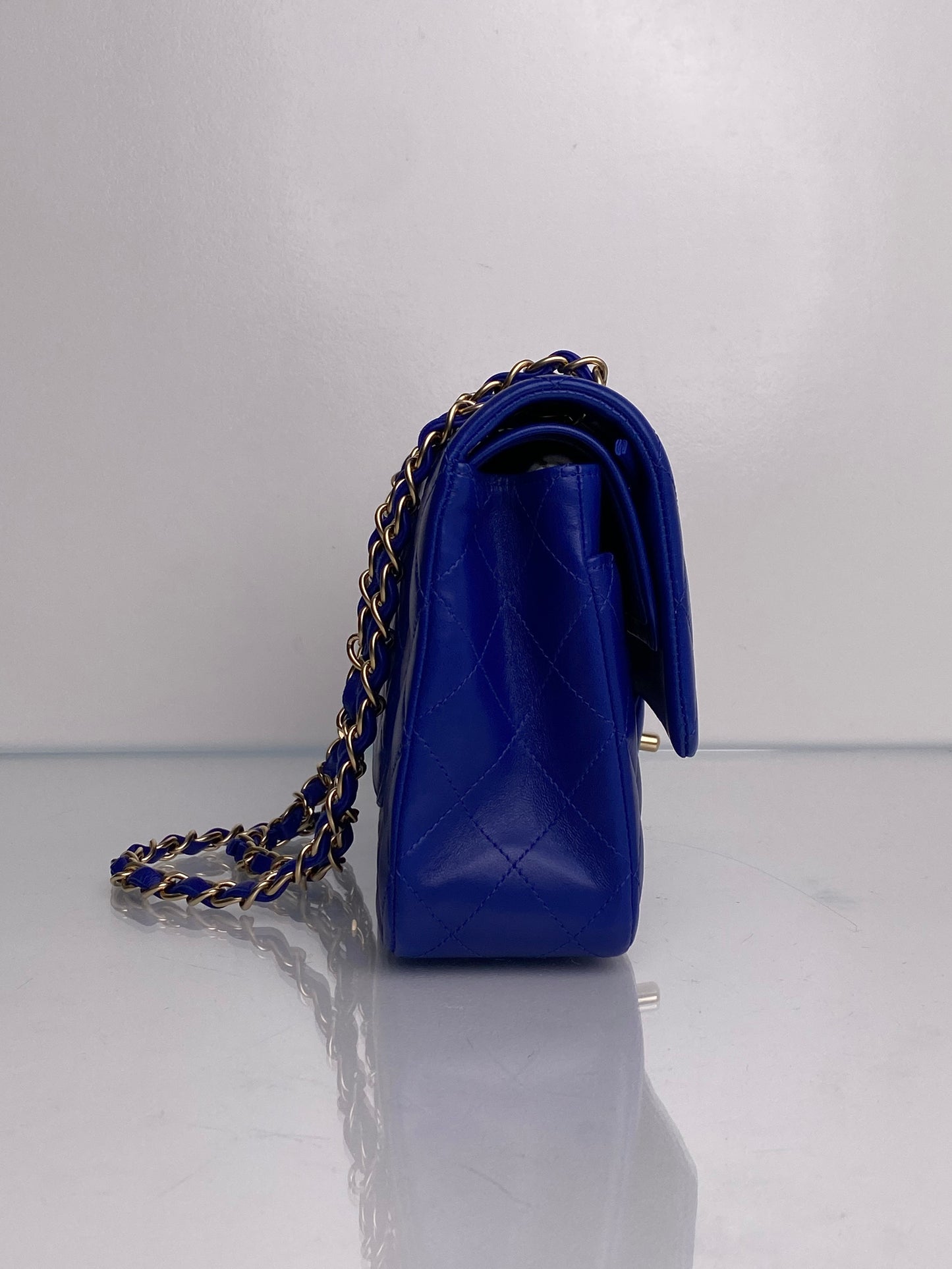 Chanel Medium Royal Blue Lambskin Matte GHW