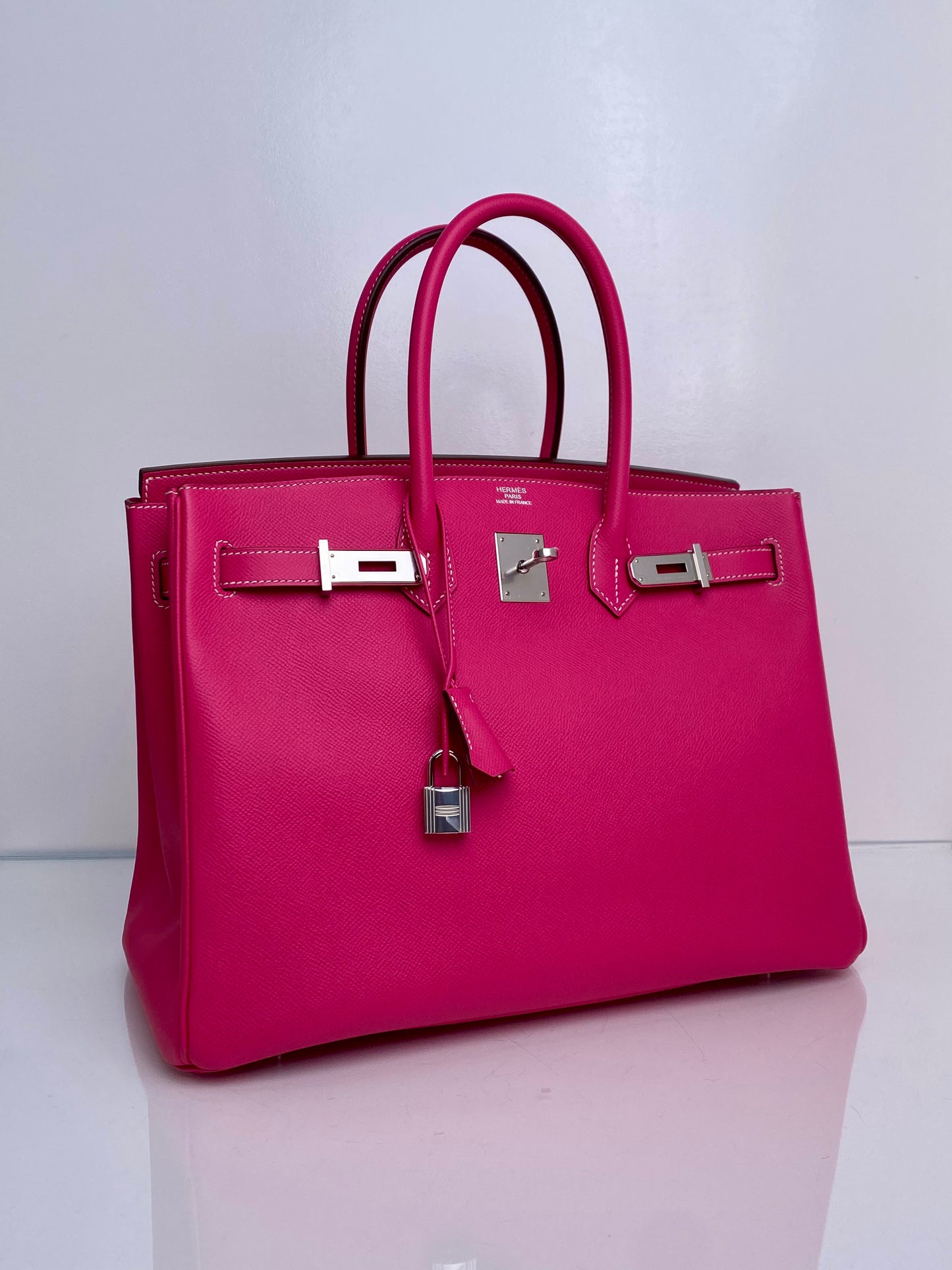 Hermes Birkin 35 Rose Tyrien Epsom PHW #O