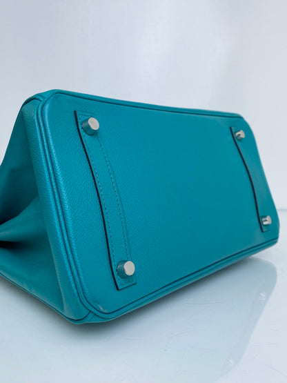 Hermes Birkin Bleu Paon Epsom PHW #X