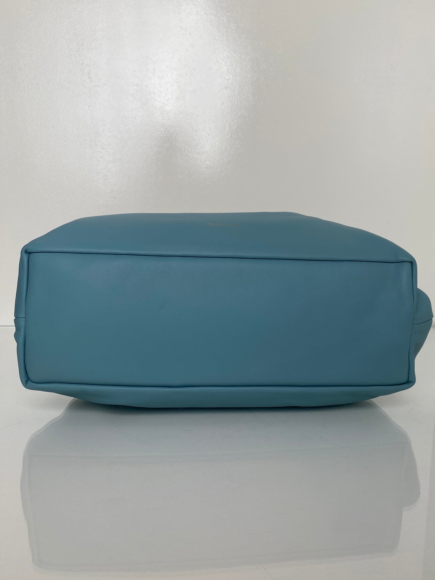 Mansur Gavriel Blue Leather Cloud Clutch