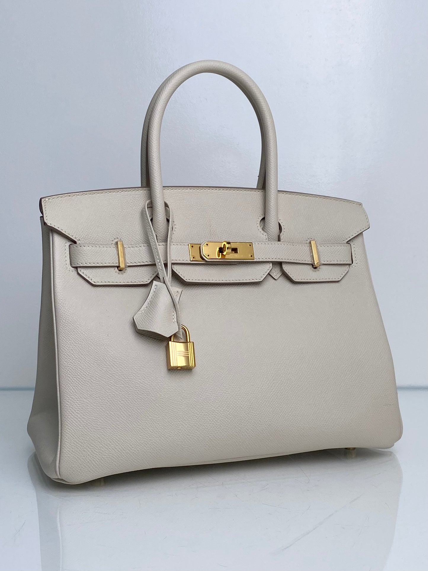 Hermes Birkin 30 Craie Epsom GHW #T