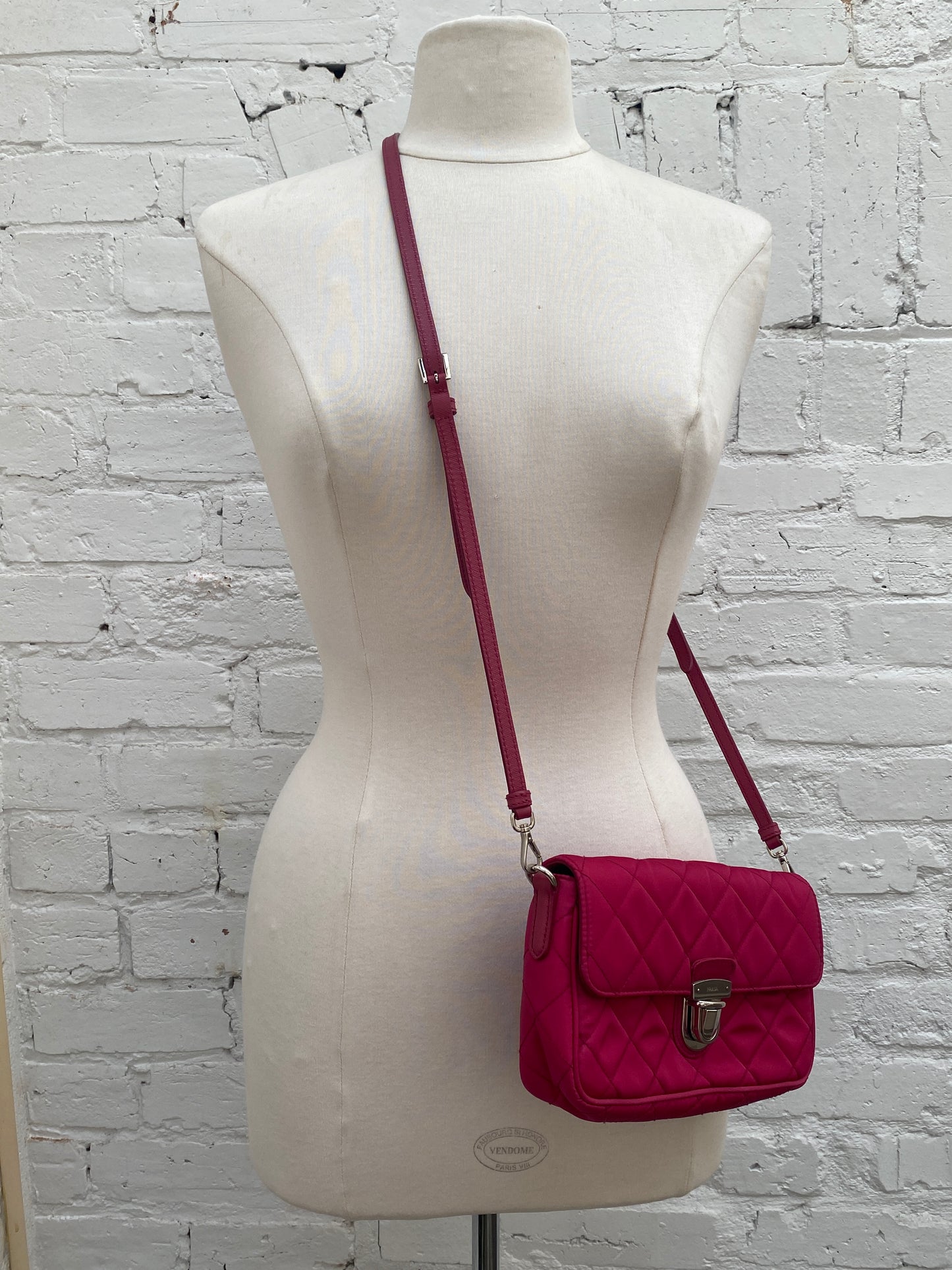 Prada Pink Tessuto Crossbody Bag SHW