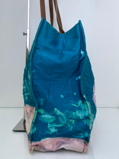 Chanel Blue & Multicolor Watercolors Large Tote Bag SHW