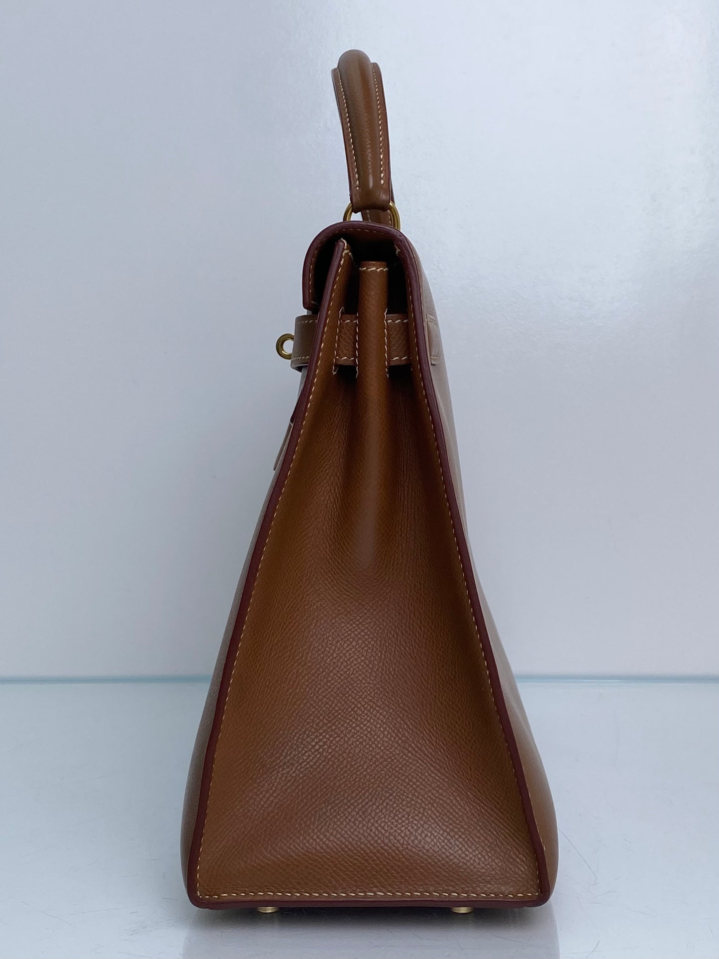 Hermes Kelly 32 Sellier Gold Epsom GHW #Z
