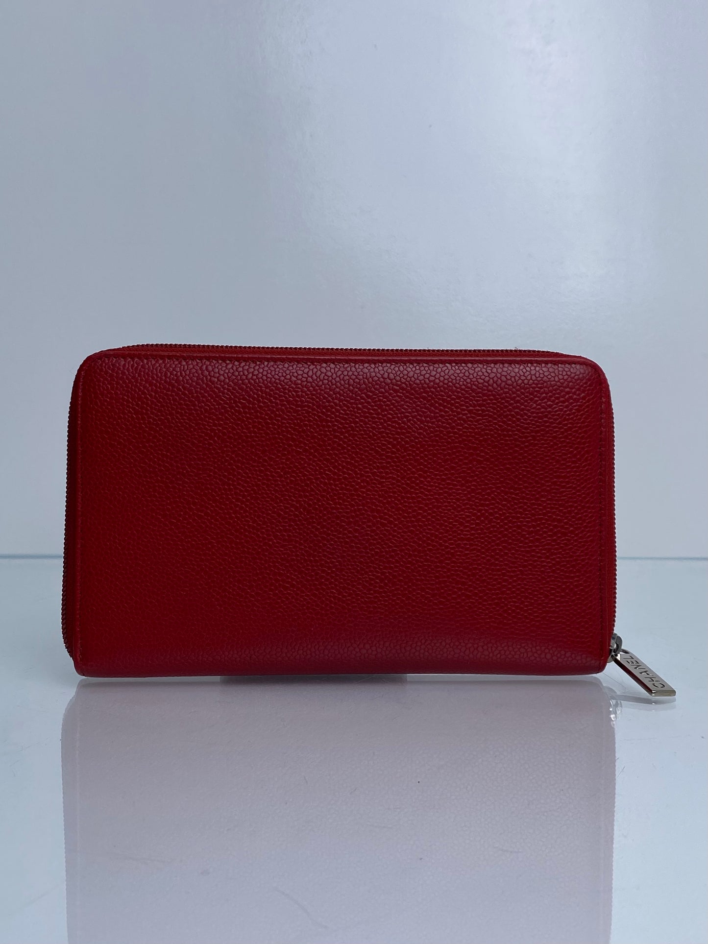 Chanel CC Timeless Zip Around Travel Wallet