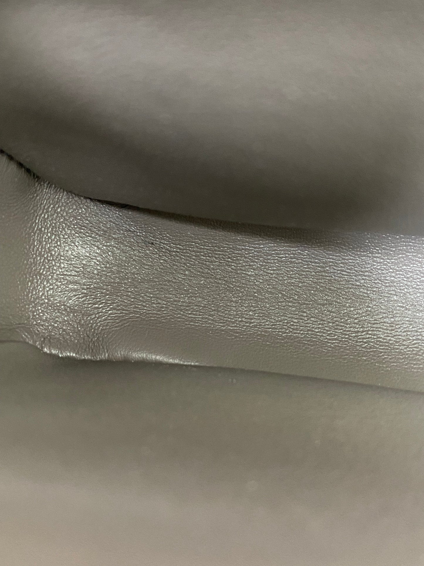 Celine Teen Pebble Grey Triomphe Bag in Shiny Calfskin