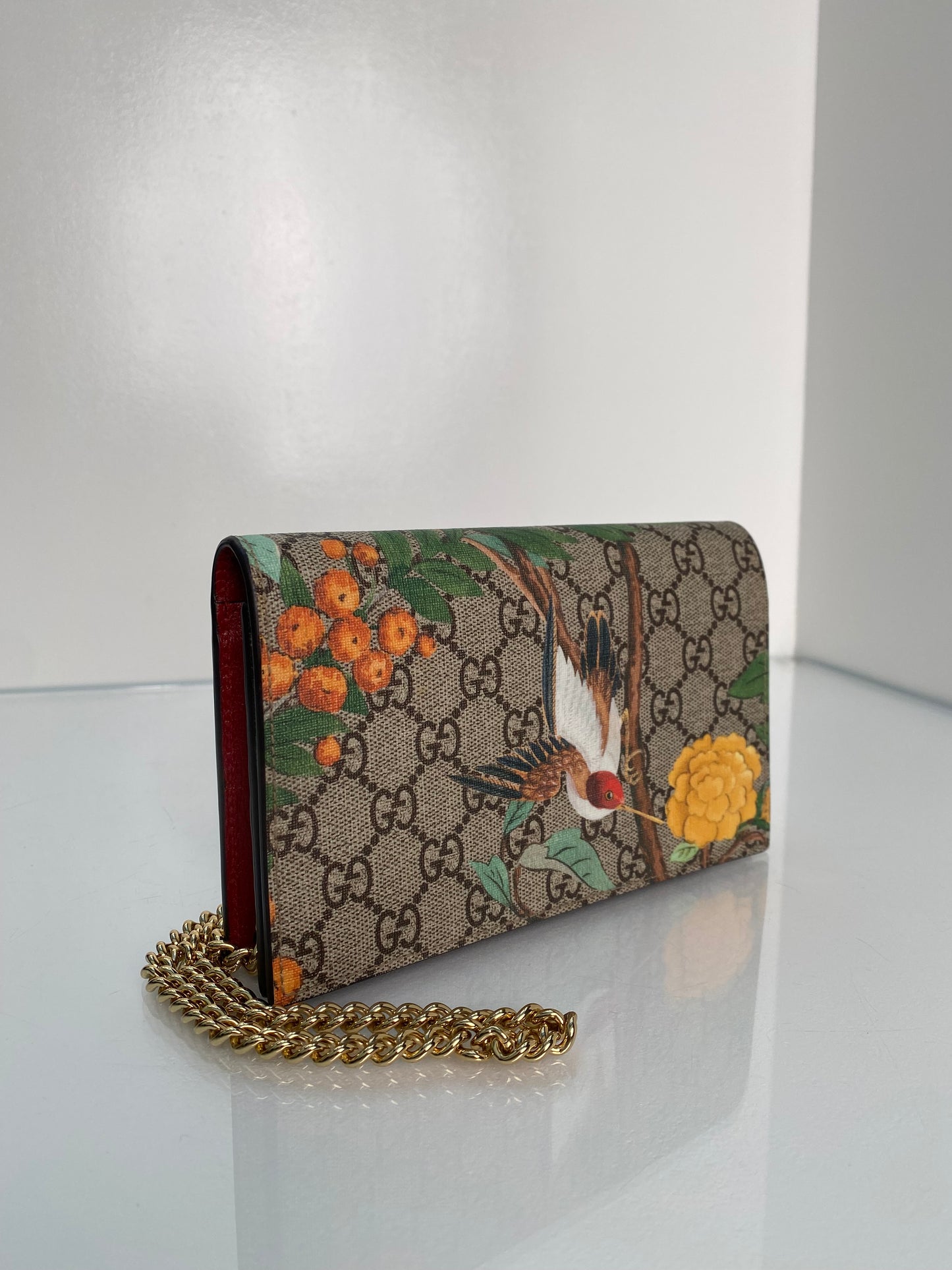 Gucci Tian GG Wallet On The Chain Bag GHW