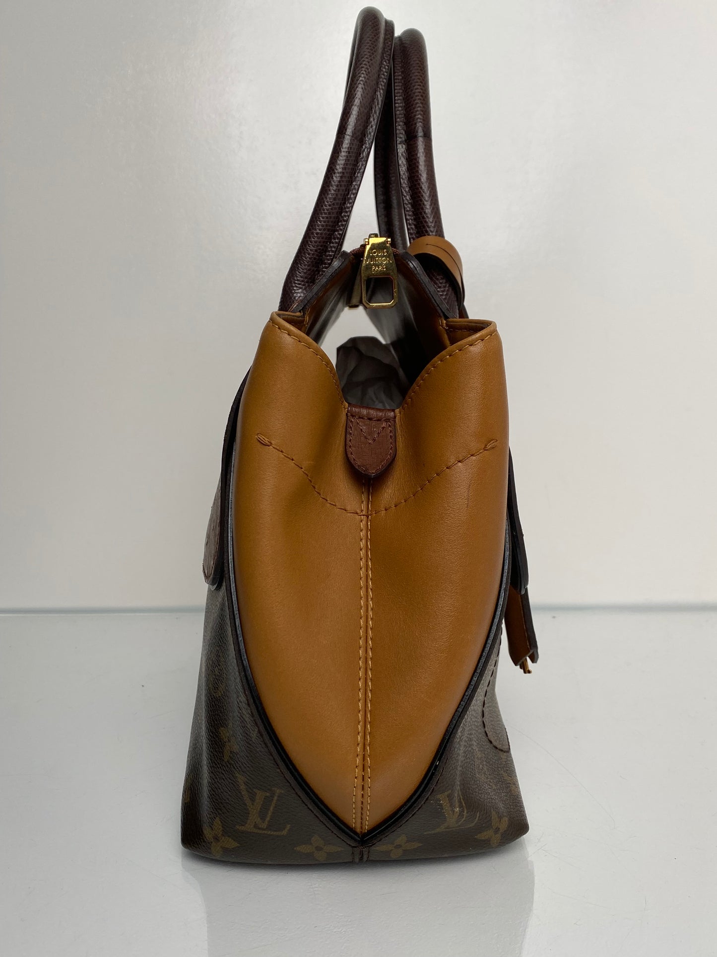 Louis Vuitton Monogram Ostrich & Python Majestueux Handbag GHW