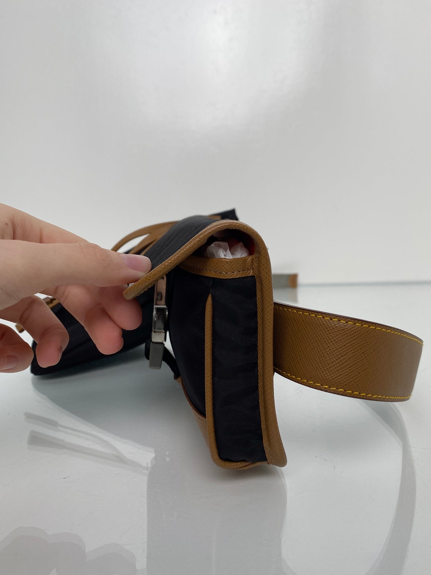 Prada Brown & Black Utility Bag