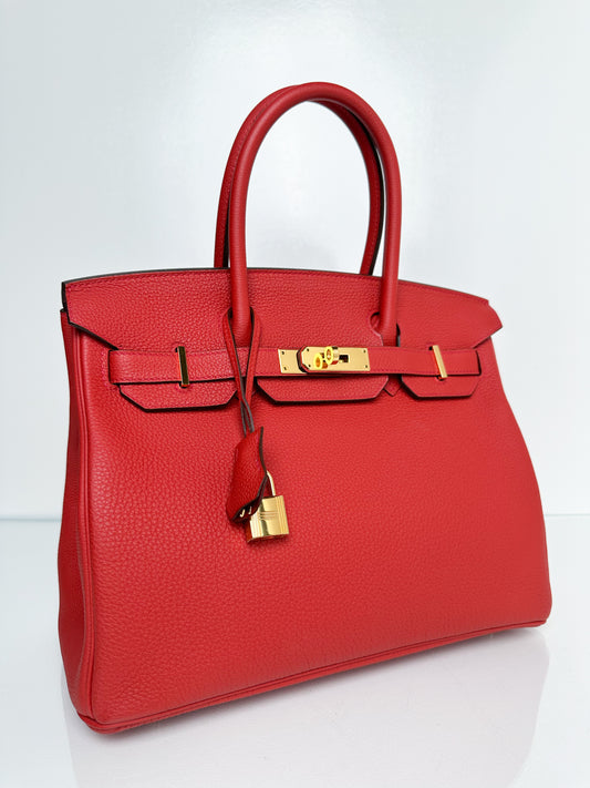 Hermes Birkin 30 Geranium Togo GHW #A