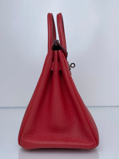 Hermes Birkin 25 Rouge Casaque Togo #C