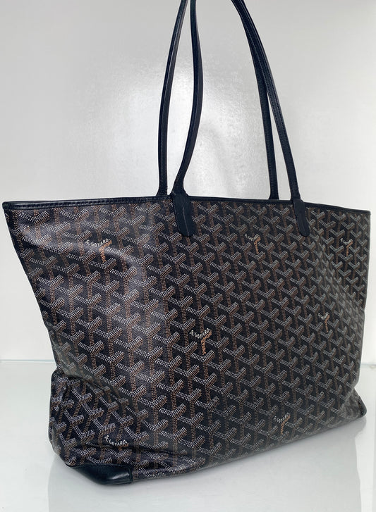 Goyard Black Artois MM Tote Bag SHW