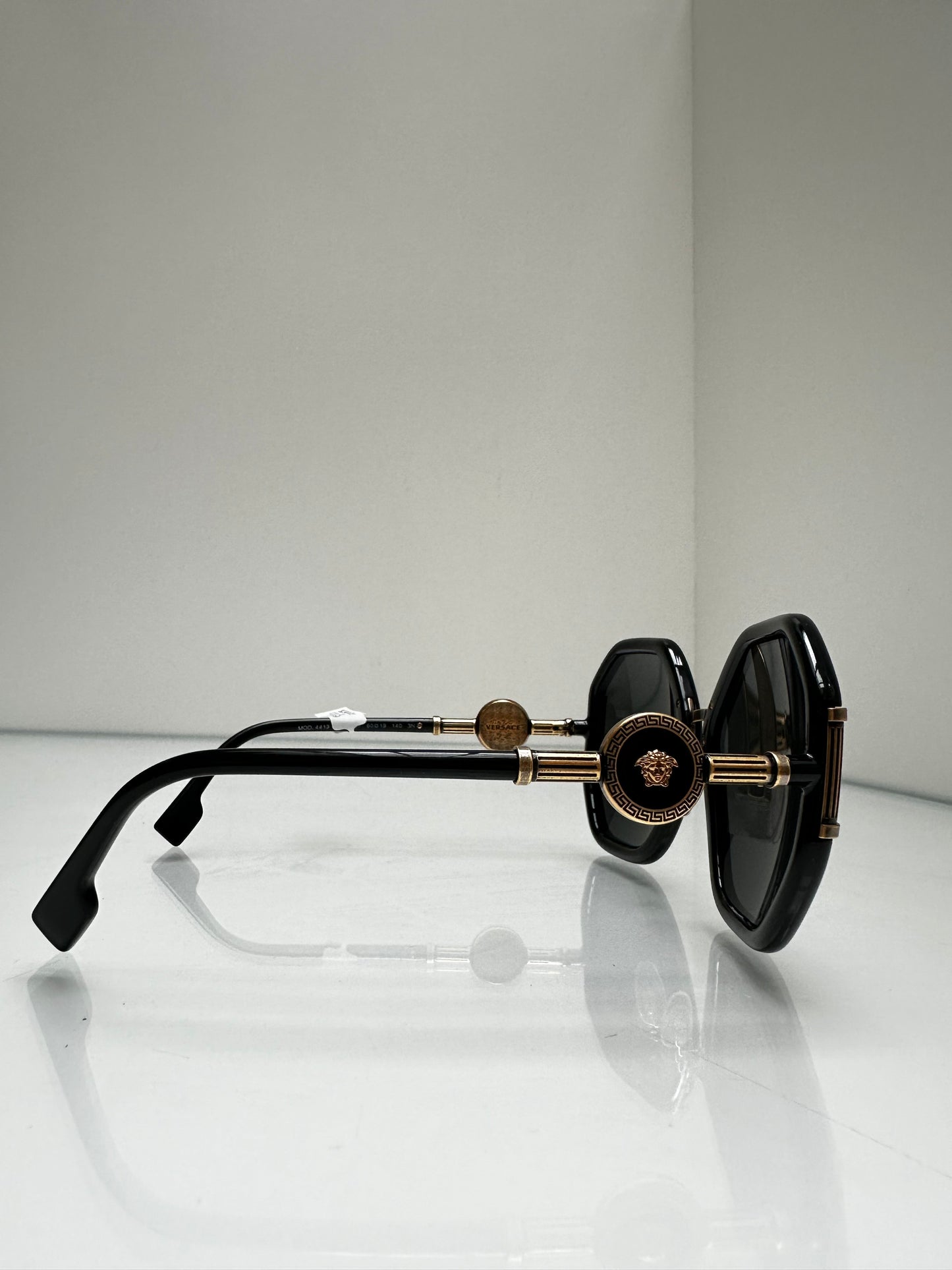 Versace Black Octagon Medusa Sunglasses