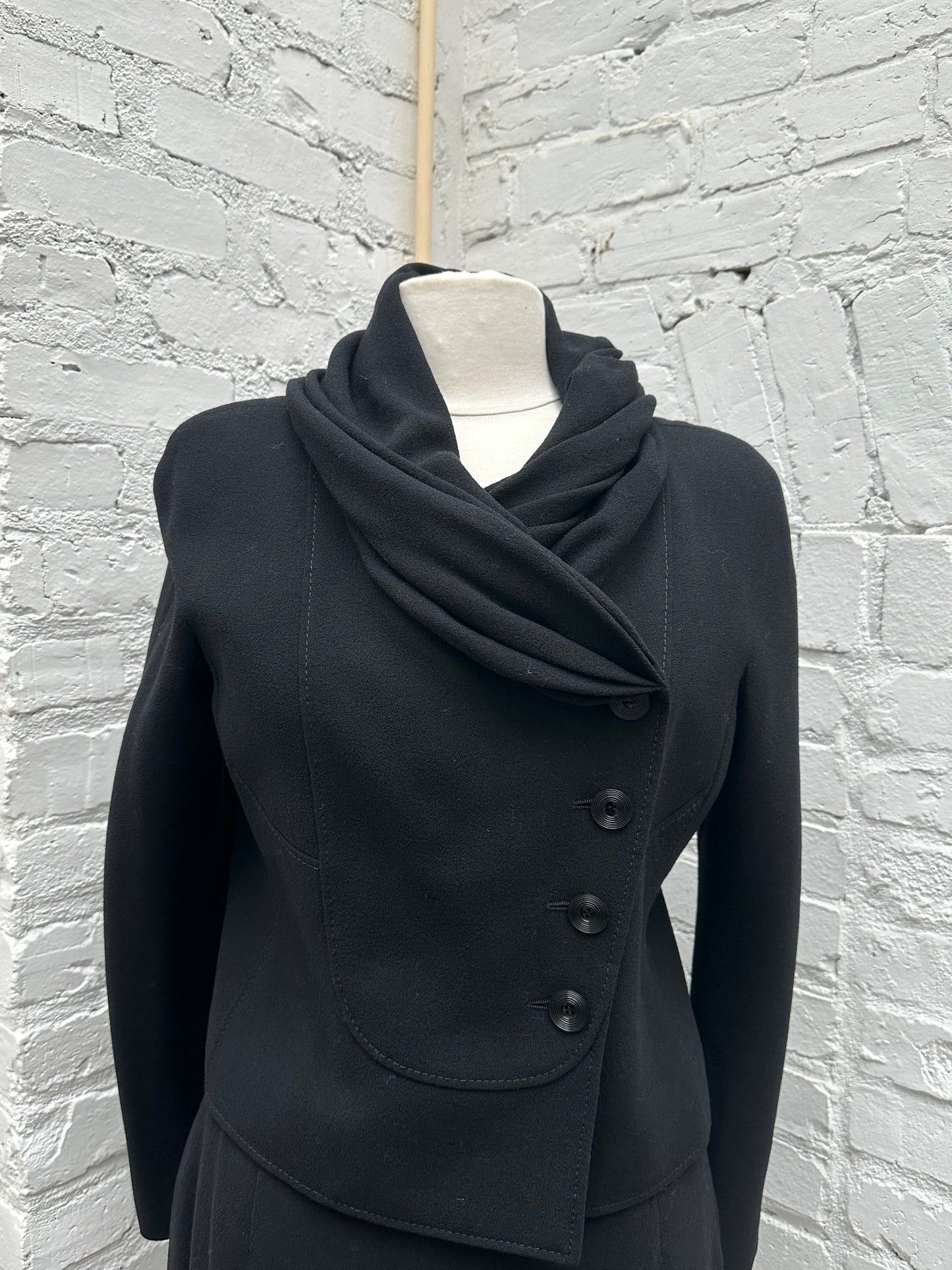 Valentino Vintage Black Jacket & Skirt Set, 10