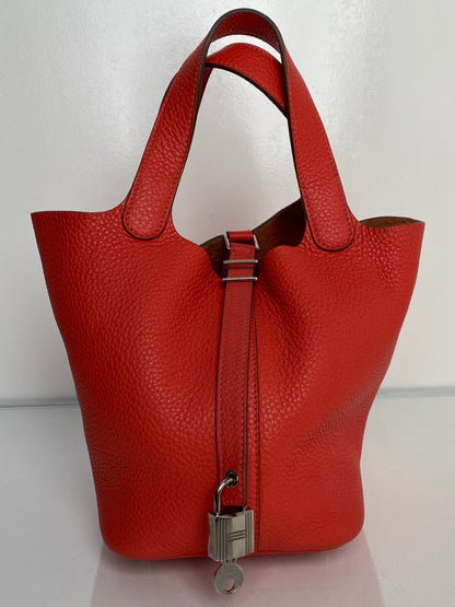 Hermes Picotin 18 Cappucine Clemence PHW