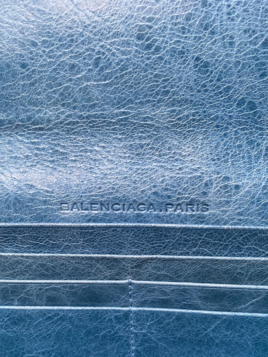 Balenciaga Blue Moto Wallet