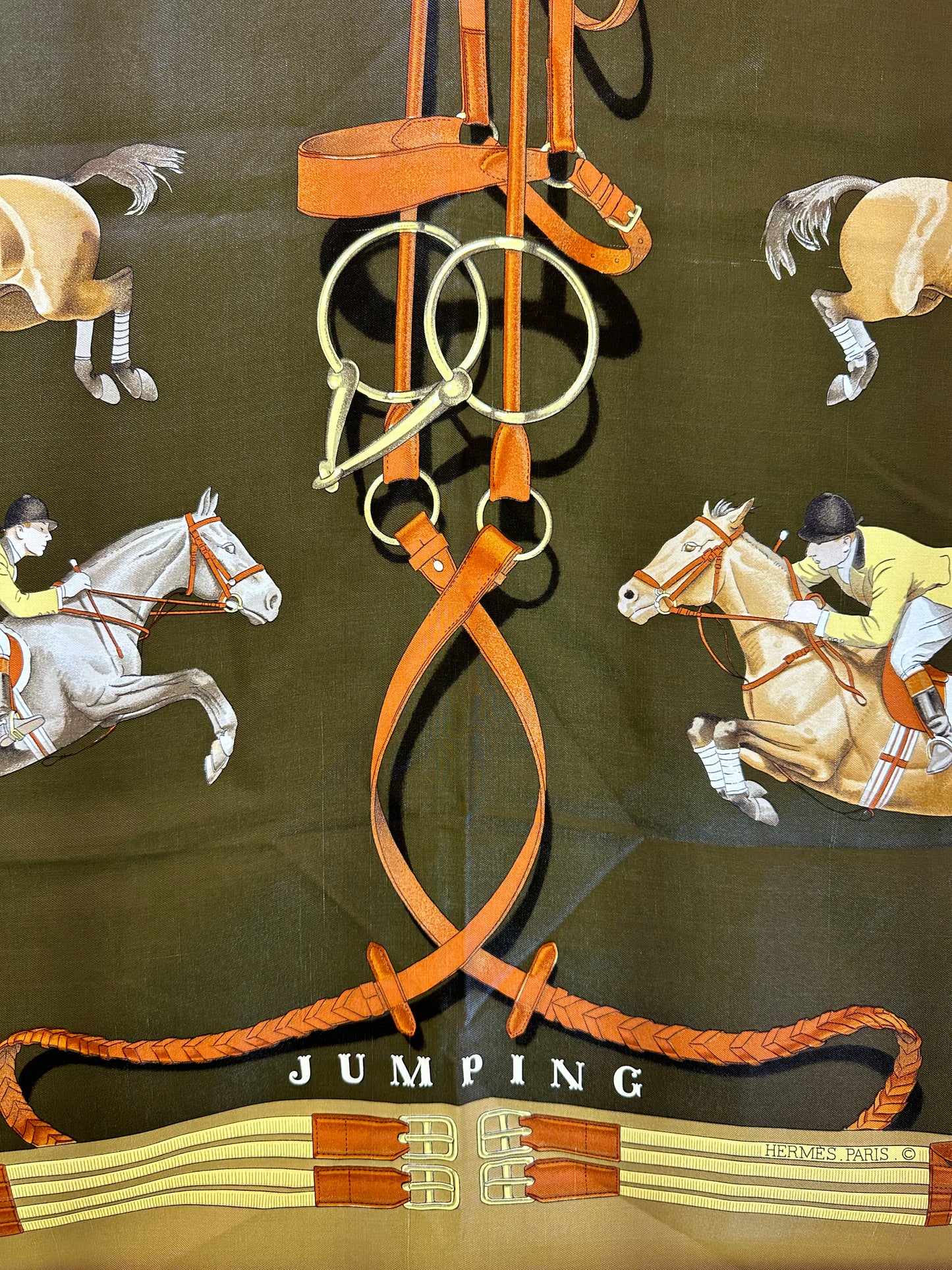 Hermes Green ‘Jumping’ Scarf